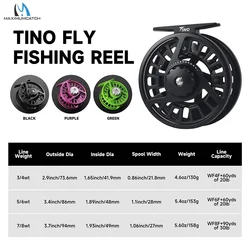 Carrete de pesca con mosca Maximumcatch Tino, arrastre suave