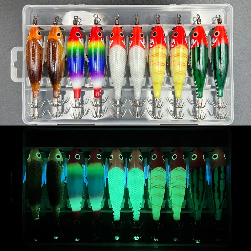 ShareShark señuelo de pulpo luminoso para pesca en el mar - imagen 5