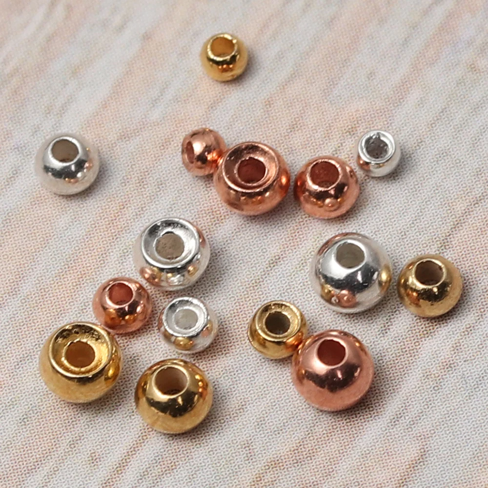 Cuentas de tungsteno ranuradas en acabado dorado