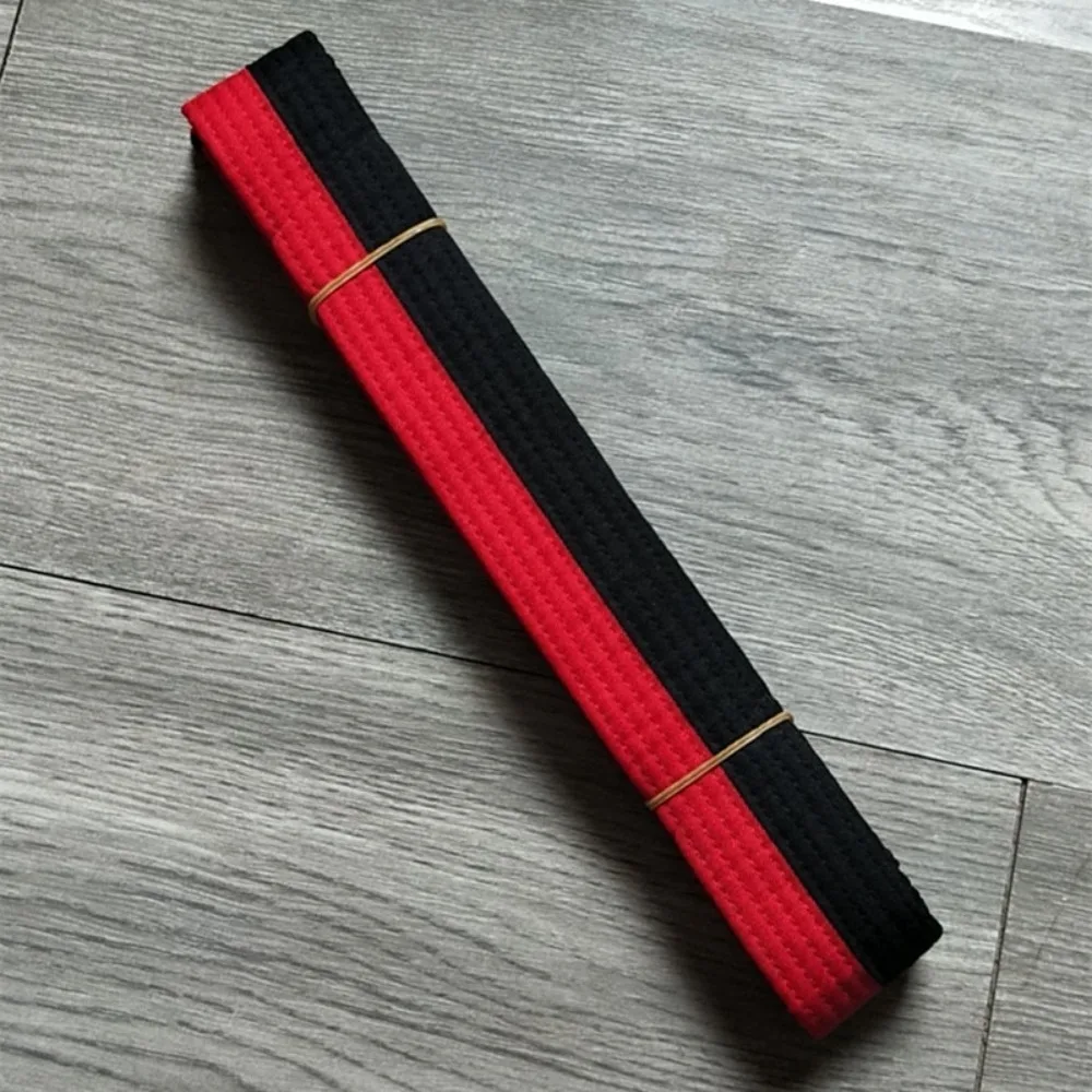 Cinturón Taekwondo algodón negro, rojo, verde y amarillo - imagen 5