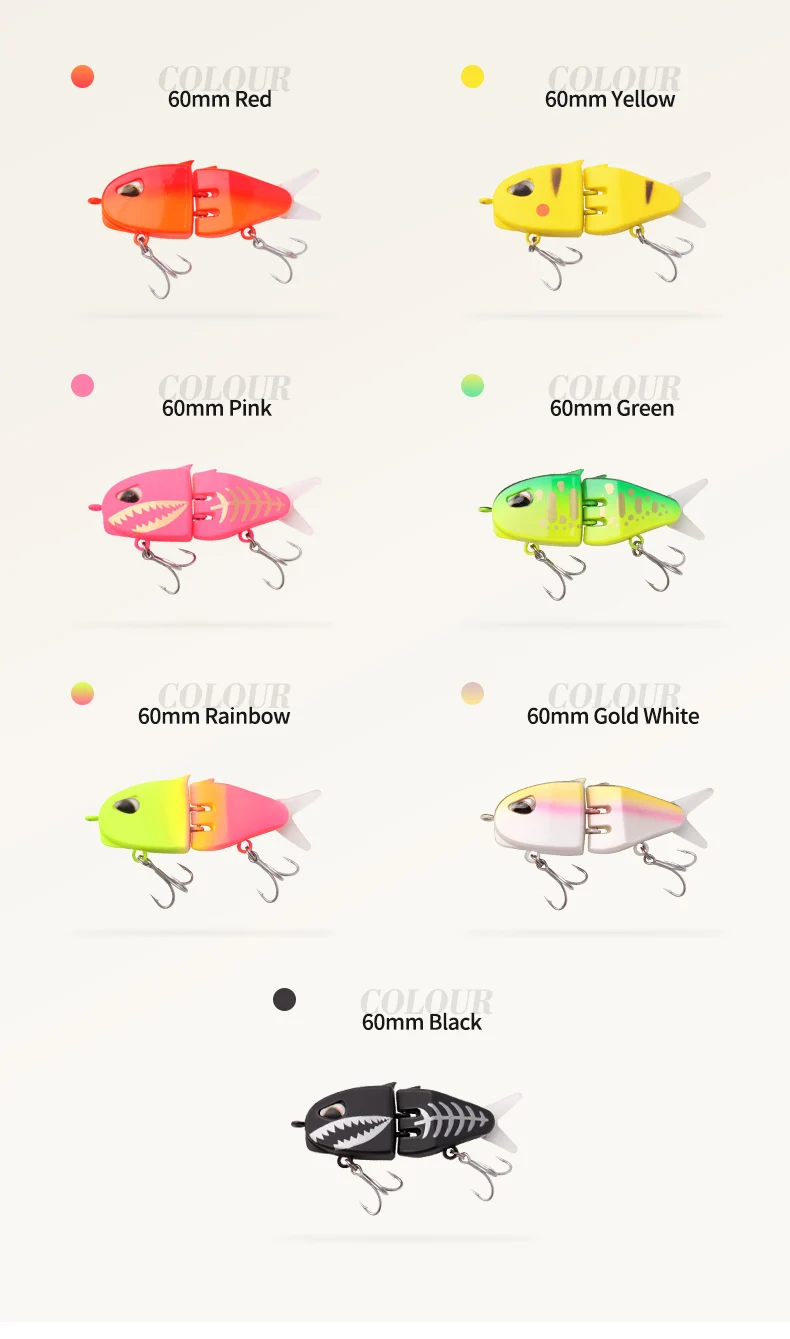 Comparación de colores disponibles