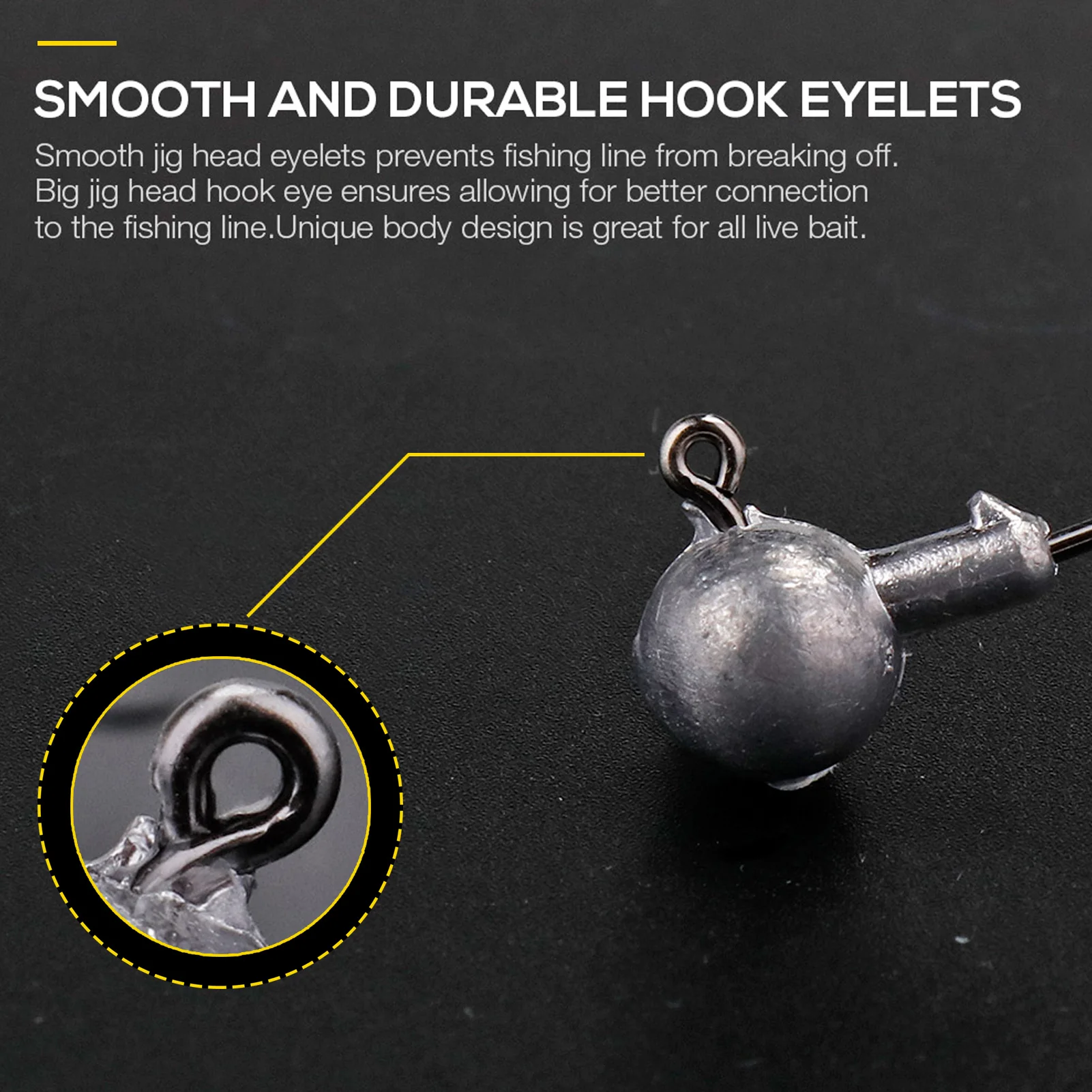 Free Fisher anzuelos Jig Head sin pintar con plomo para vinilo - imagen 3