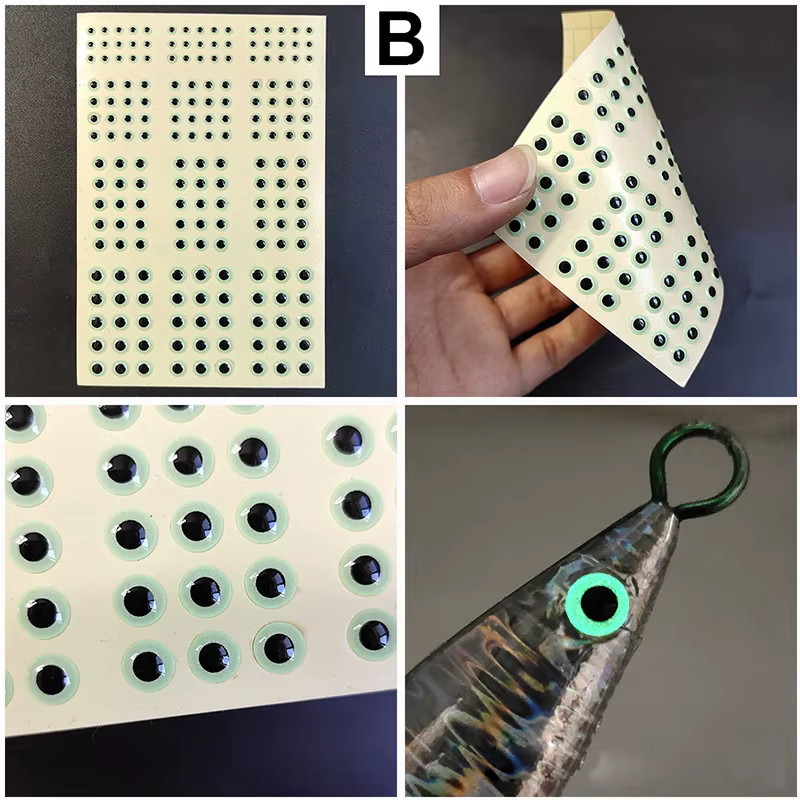 Ojos 3D luminosos para montaje de moscas con resina epoxi - imagen 2