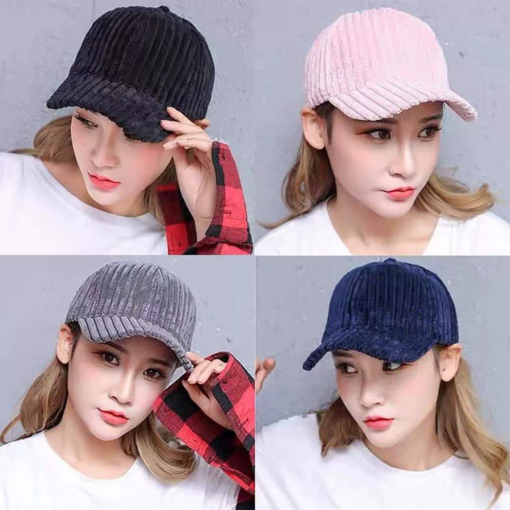 Gorra de invierno térmica pana algodón ajustable Hip Hop unisex - imagen 4