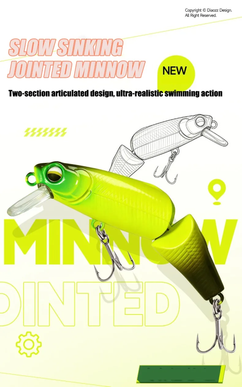 Señuelo articulado tipo minnow