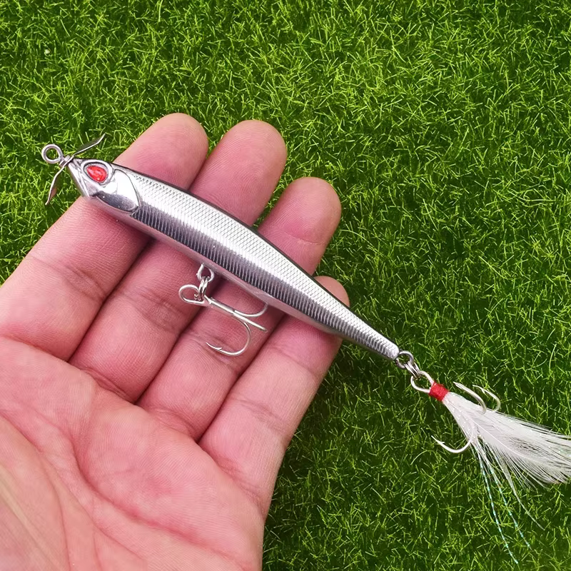 Tractor Señuelo Lápiz Hundidor con Hélice de Metal para Pesca Deportiva - imagen 3