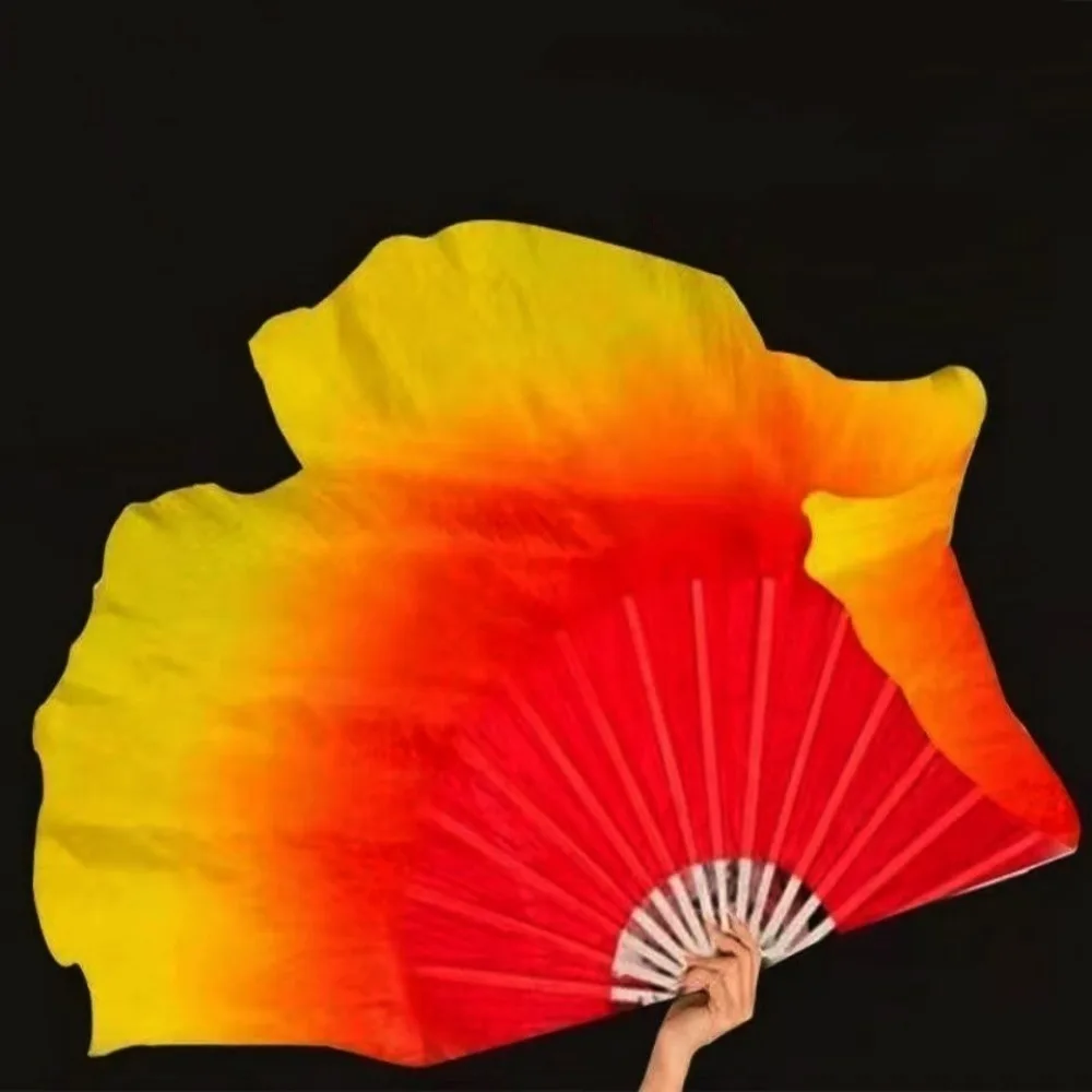 Abanico de bambú de seda multicolor para danza del vientre - imagen 4