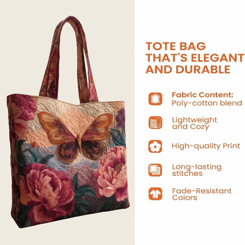 Bolso de viaje ligero vintage con patrones 3D mariposas - imagen 2