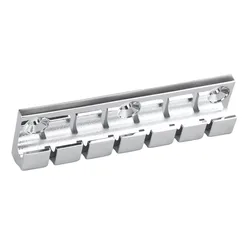 Puente fijo para guitarra eléctrica de acero plateado, rígido
