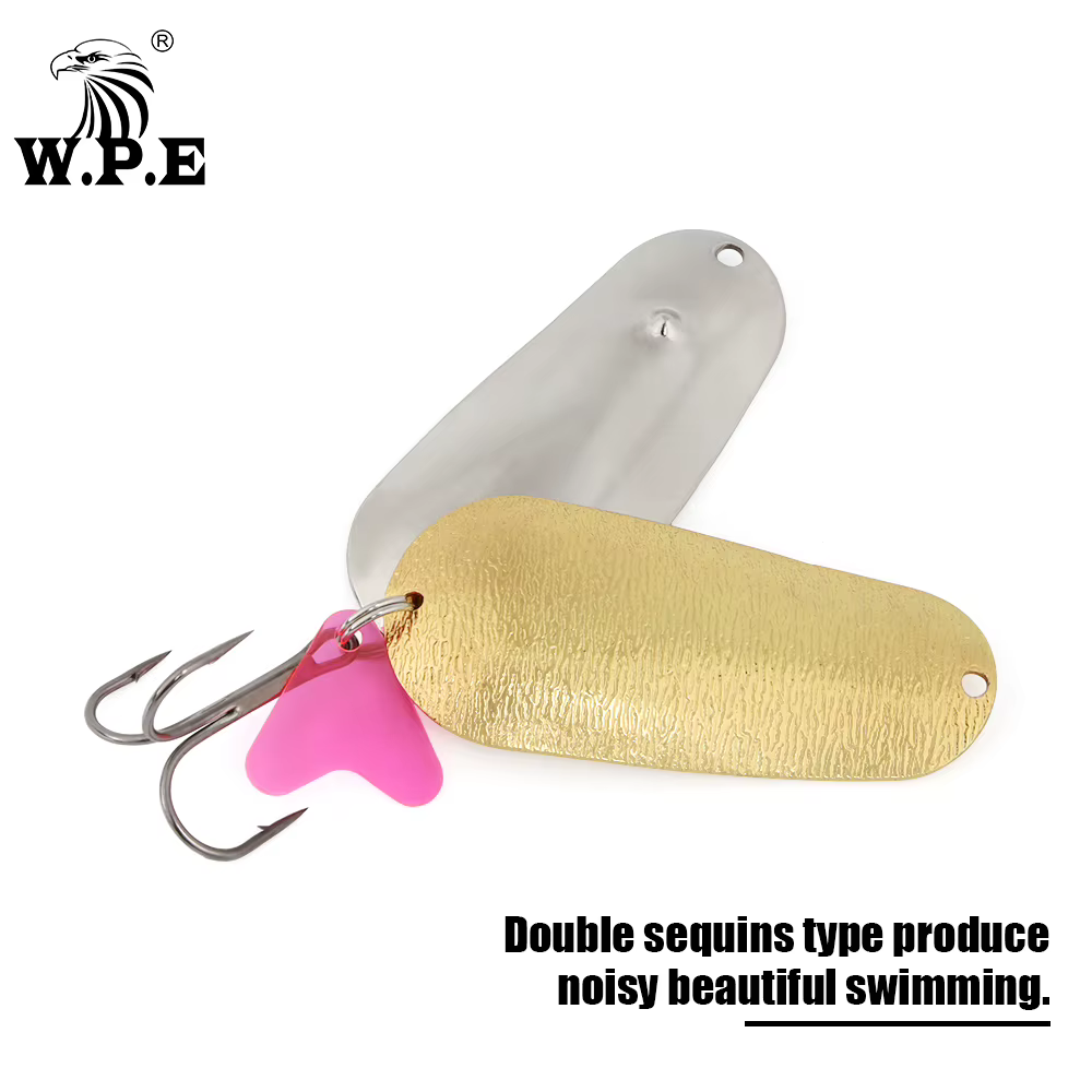 W.P.E Señuelo artificial con conector y lentejuelas de metal - imagen 3