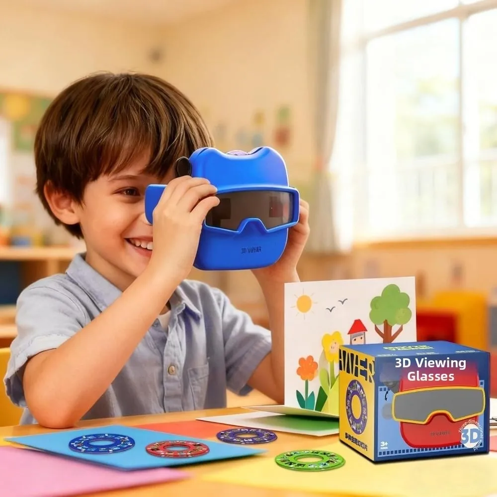 Visor 3D portátil con bobinas, View-Master rojo - imagen 2