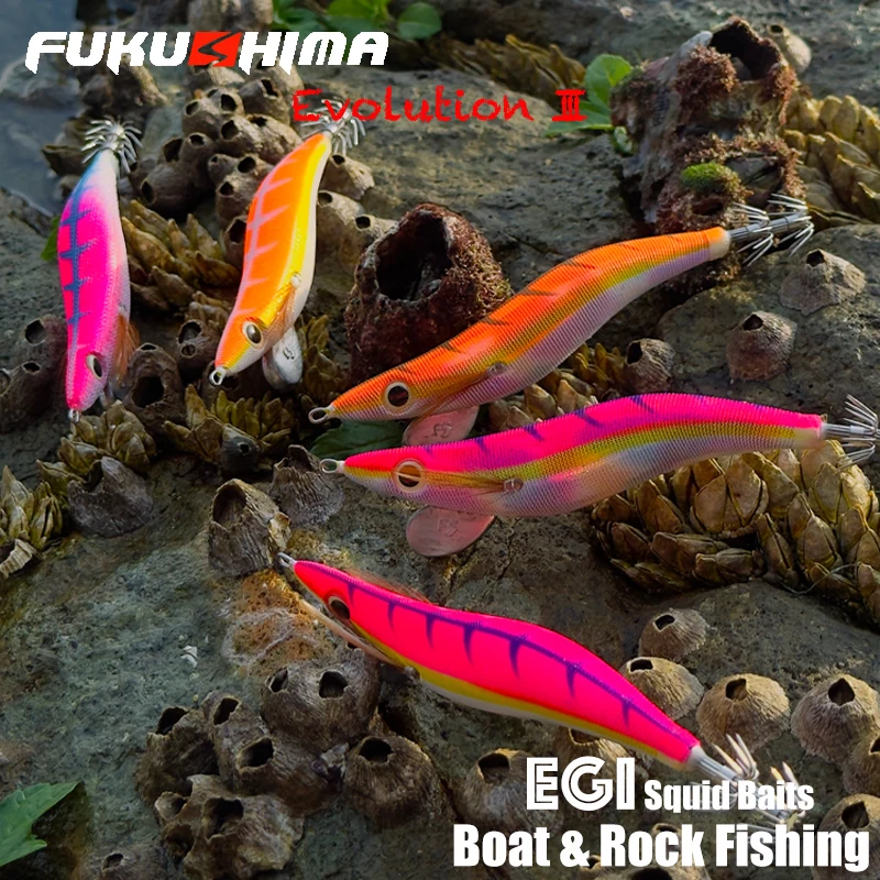 Colores brillantes y patrones tradicionales del Jig Egi FUKUSHIMAZEECK