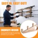 Goture Soporte de Pared para Cañas con Ruedas Fijas de Madera - imagen 3