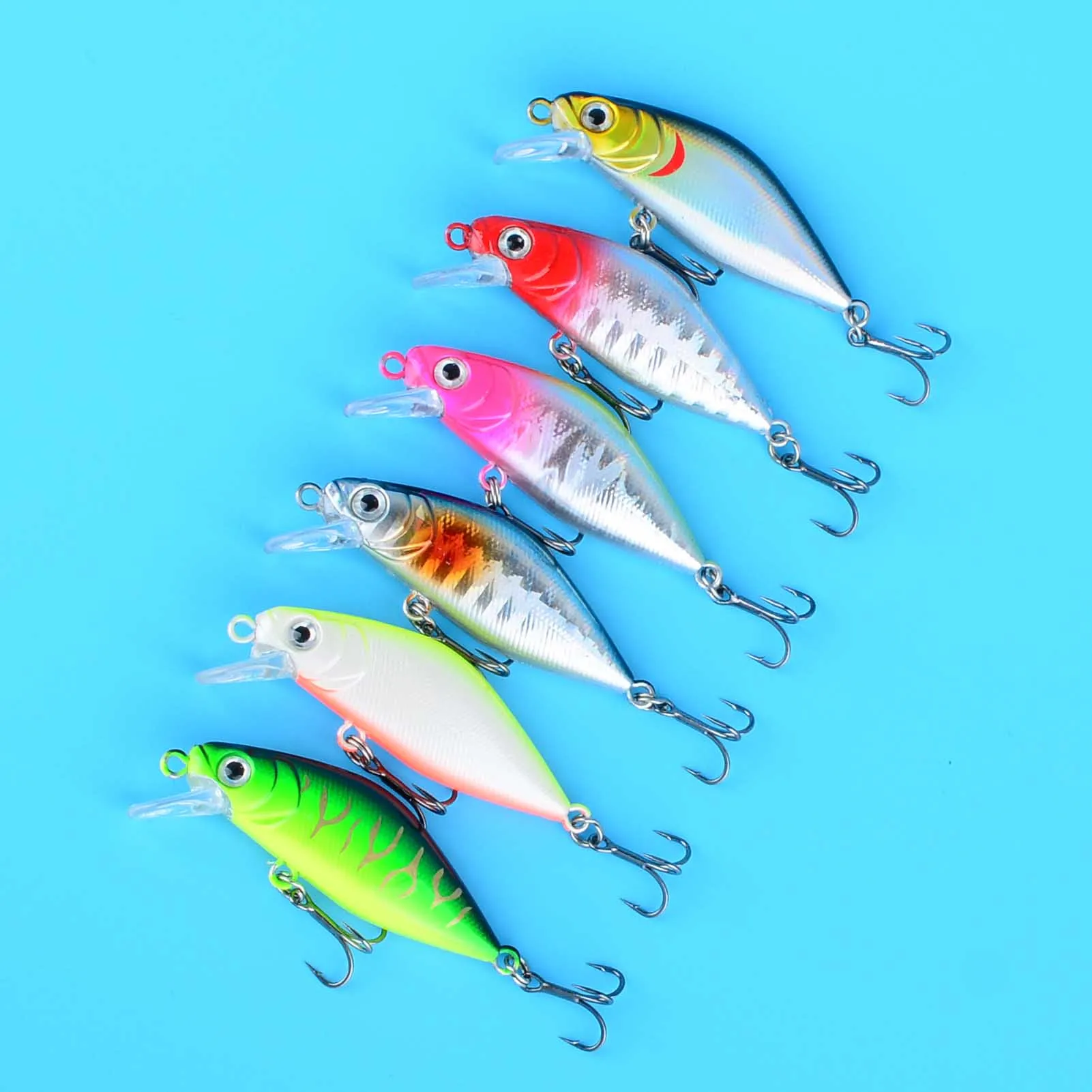 Señuelos Minnow y Crankbait hundibles para lubina de plástico duro - imagen 4
