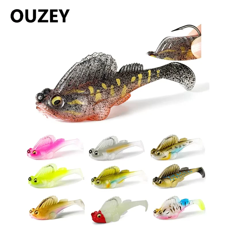 OUZEY señuelo swimbait de vinilo para lucio y lubina en agua oscura