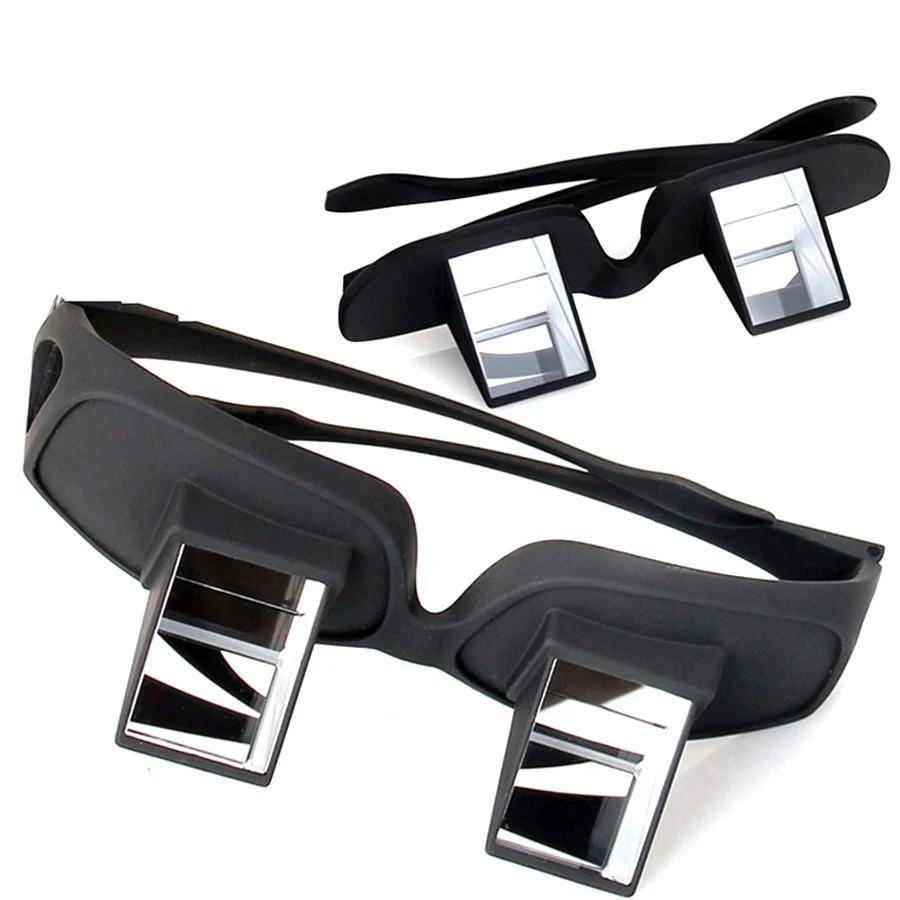 Gafas de periscopio horizontal en uso