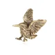 Estatua decorativa de latón mini águila de alas abiertas