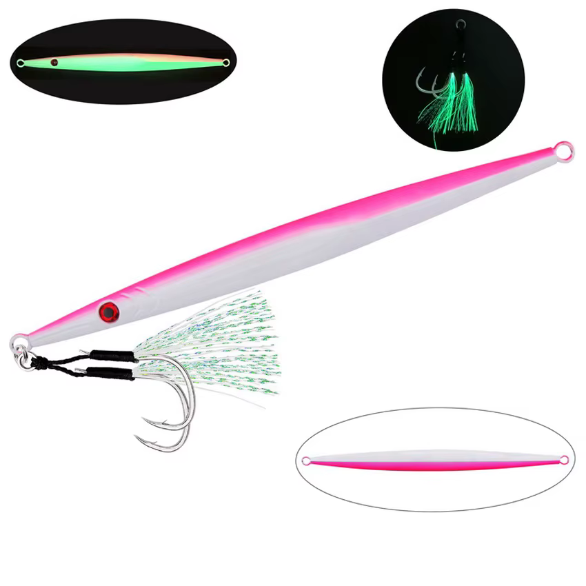Jig Luminoso 100g – Hundimiento Rápido, Acción Lenta para Mar - imagen 4