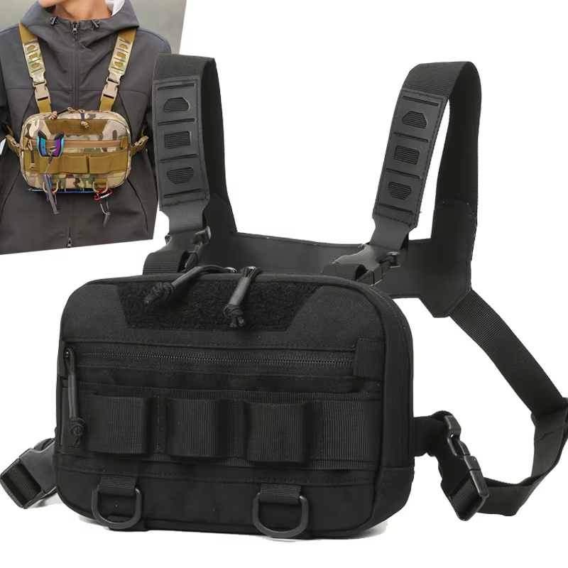 Bolsa de pecho táctica impermeable Molle – Riñonera de pesca - imagen 2