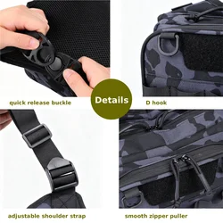 Chaleco de pesca táctico con mochila y bolsillos MOLLE