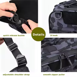 Chaleco de pesca táctico con mochila y bolsillos MOLLE