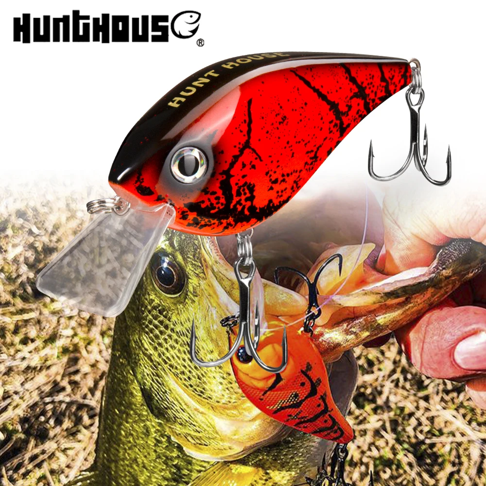 Hunthouse Squarebill Crankbait – Señuelo flotante 65mm para lucio - imagen 4