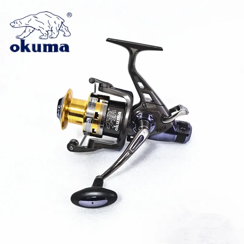 OKUMA carrete marítimo frenos dobles copa metal - imagen 4