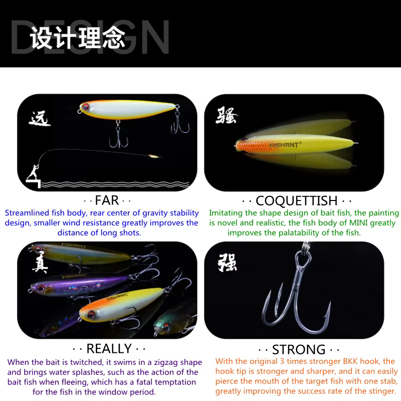 FISHANT Paodan2 Señuelo Wobbler Flotante – Lápiz para Trucha - imagen 3