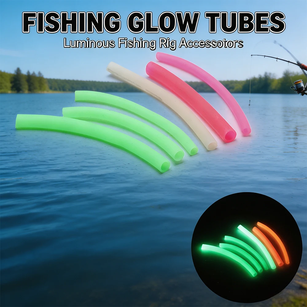 Tubo luminoso pesca anti-mordeduras de silicona varios tamaños