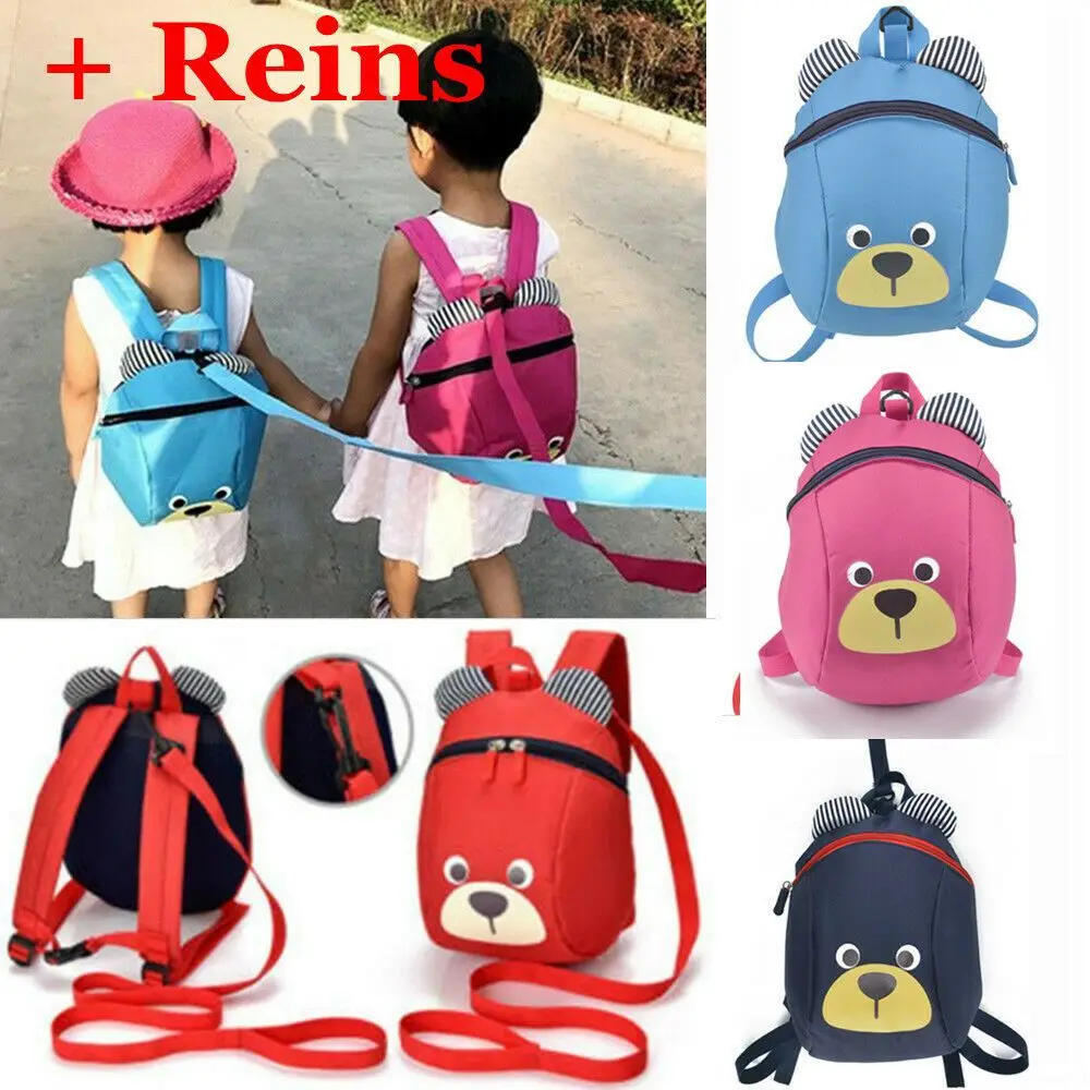 Mochila infantil con arnés antipérdida y correas, bolso de hombro
