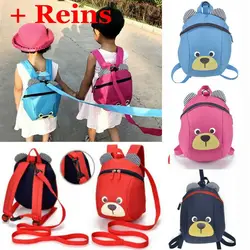 Mochila infantil con arnés antipérdida y correas, bolso de hombro