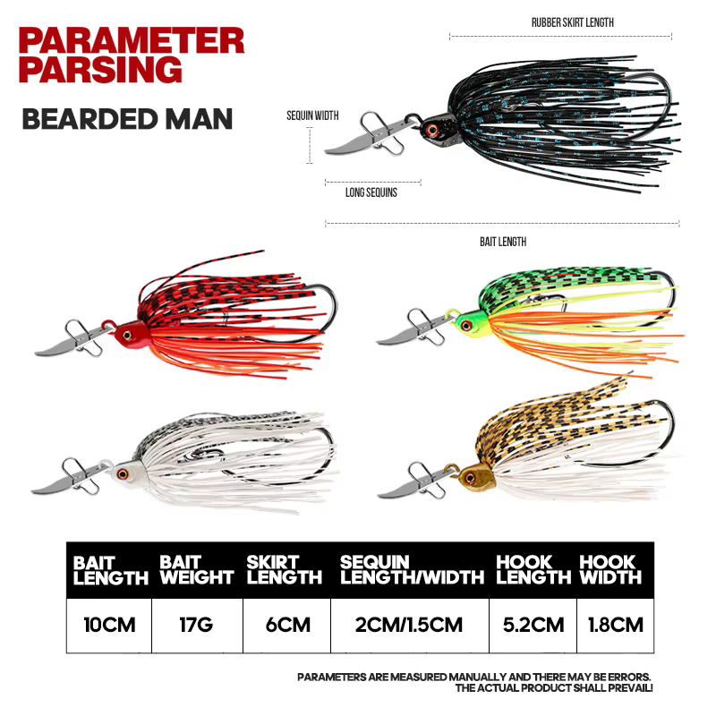 TAIYU Kit señuelos artificiales – Chatterbait, spinnerbait y crankbait - imagen 2