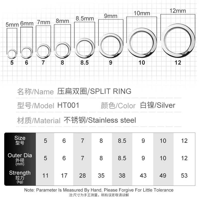Anillos partidos de acero inox Obsession HT001 doble bucle