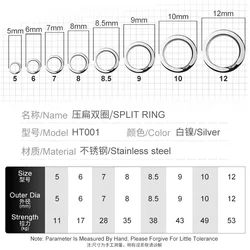Anillos partidos de acero inox Obsession HT001 doble bucle