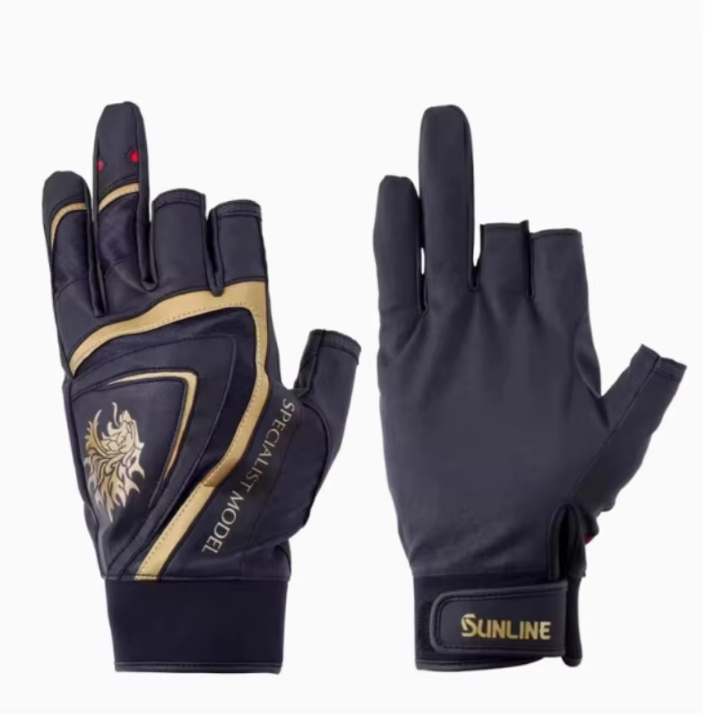 Guantes de pesca Sunline – Cuero antideslizante tres dedos