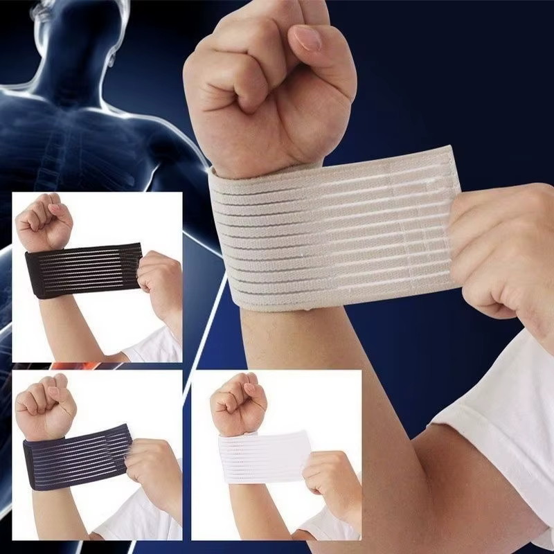 Vendajes doblados mostrando su flexibilidad y colores