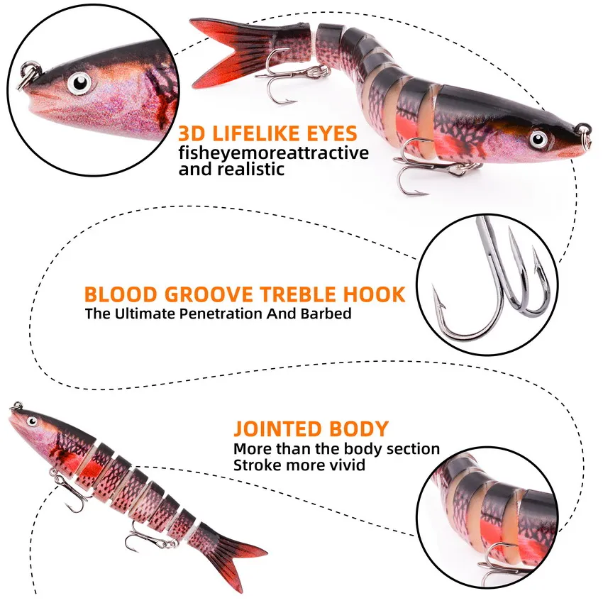Wobbler Multiarticulado 18g 13,5 cm – Señuelo Crankbait realista - imagen 3