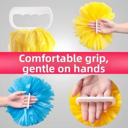 Pompones de PET para porristas con anillo, accesorios de animación
