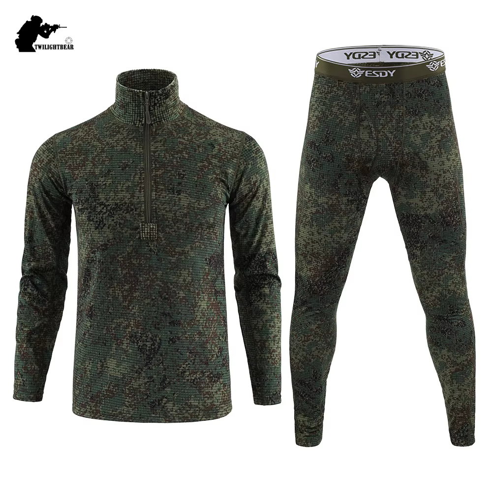 Ropa interior térmica camuflaje para hombre – pesca invernal