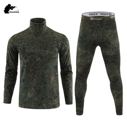 Ropa interior térmica camuflaje para hombre – pesca invernal