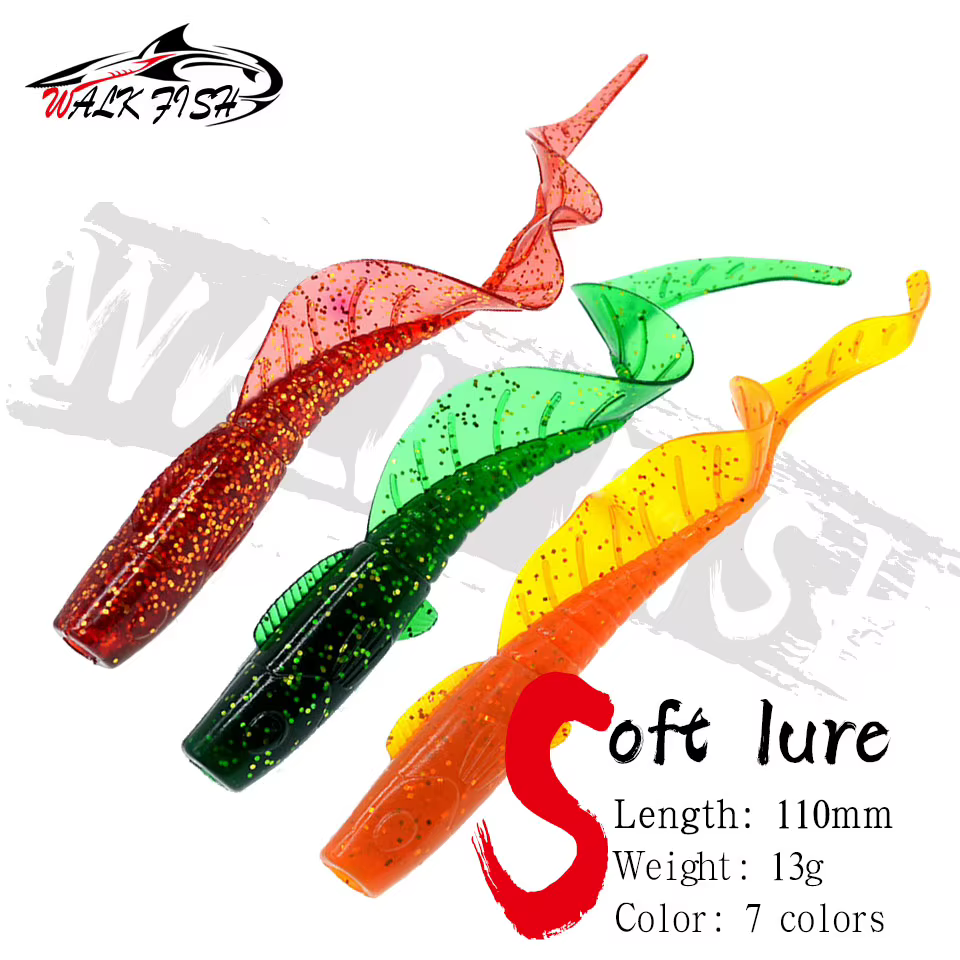 WALK FISH Señuelo Vinilo Pesca – Cebo Suave para Agua Salada y Dulce - imagen 2