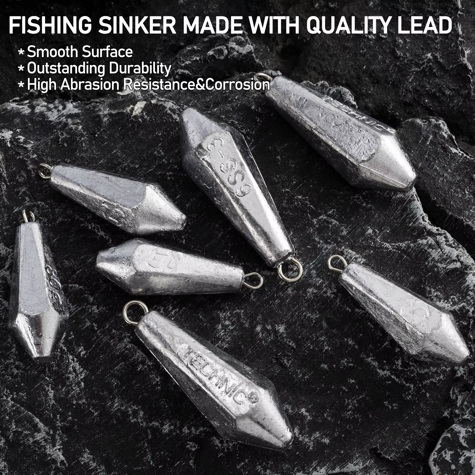 Plomadas hexagonales de fundición para agua salada – Surf casting - imagen 3