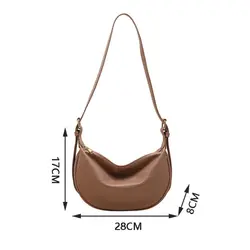 Bolso bandolera cruzado de cuero PU vintage gran capacidad Hobos