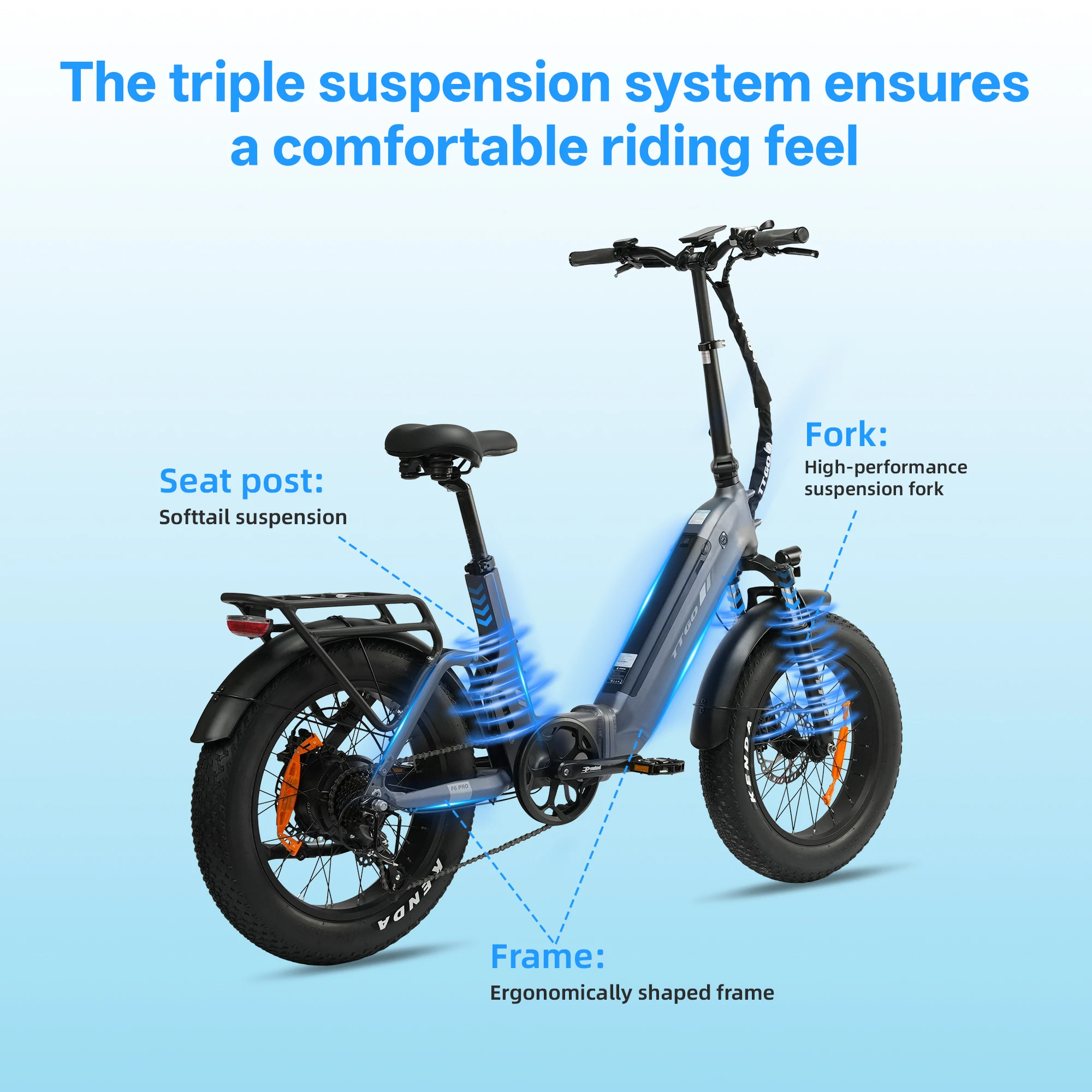 TTGO Bicicleta eléctrica todoterreno con frenos hidráulicos - imagen 5