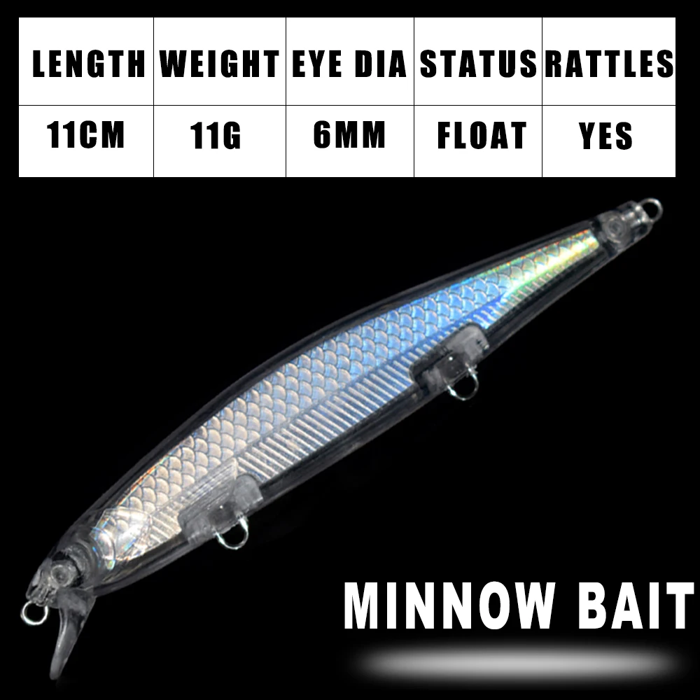 Cuerpo minnow en blanco para personalizar