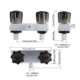 Grifo mezclador ducha exterior doble perilla para caravana y RV - imagen 3