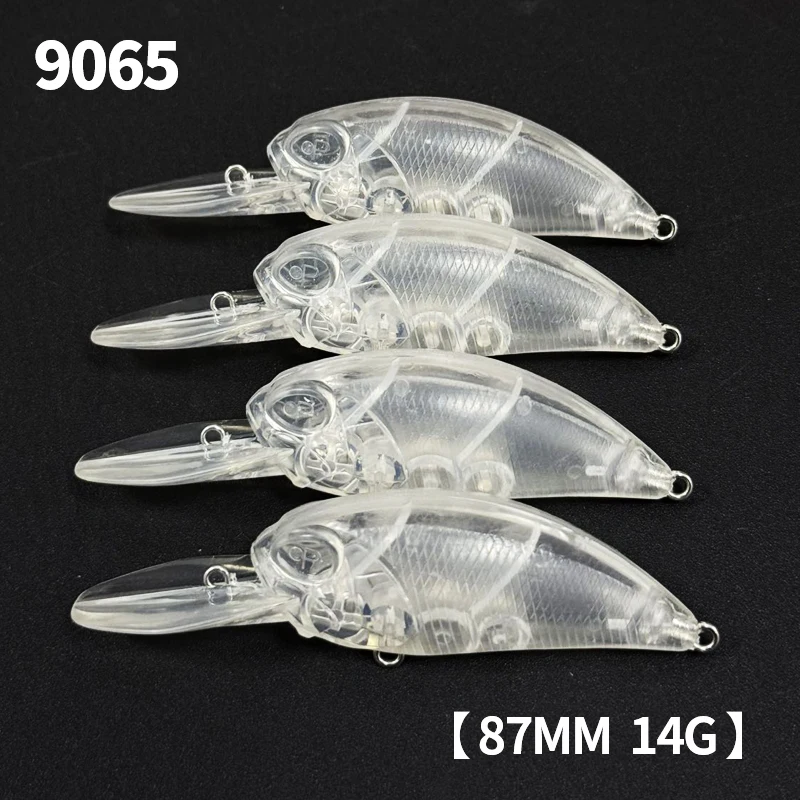 Crankbait flotante sin pintar para vinilo Wobbler buceo profundo 87mm 14g - imagen 3
