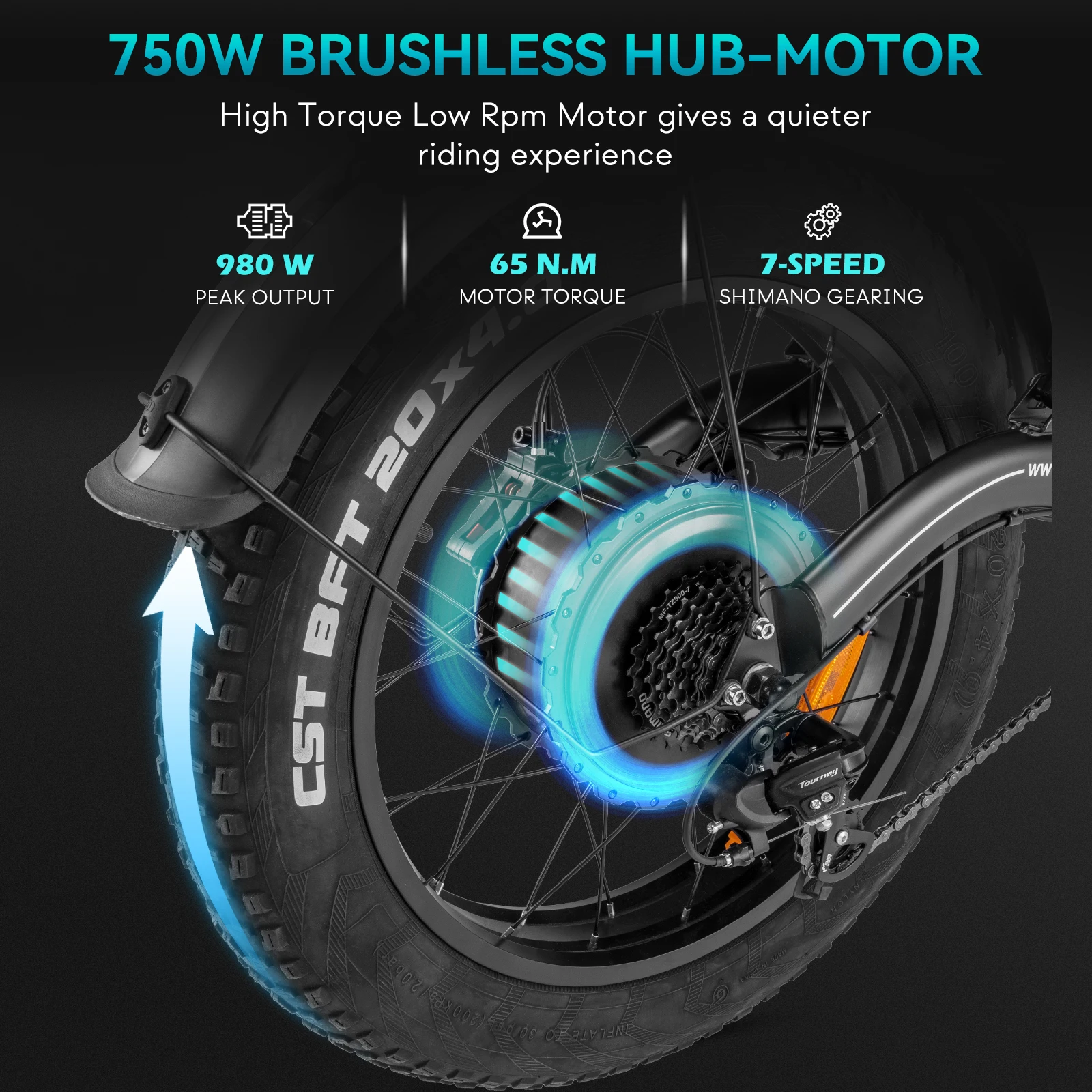 FAFREES F20 – Bicicleta eléctrica MTB 750W pliable para adulto - imagen 2