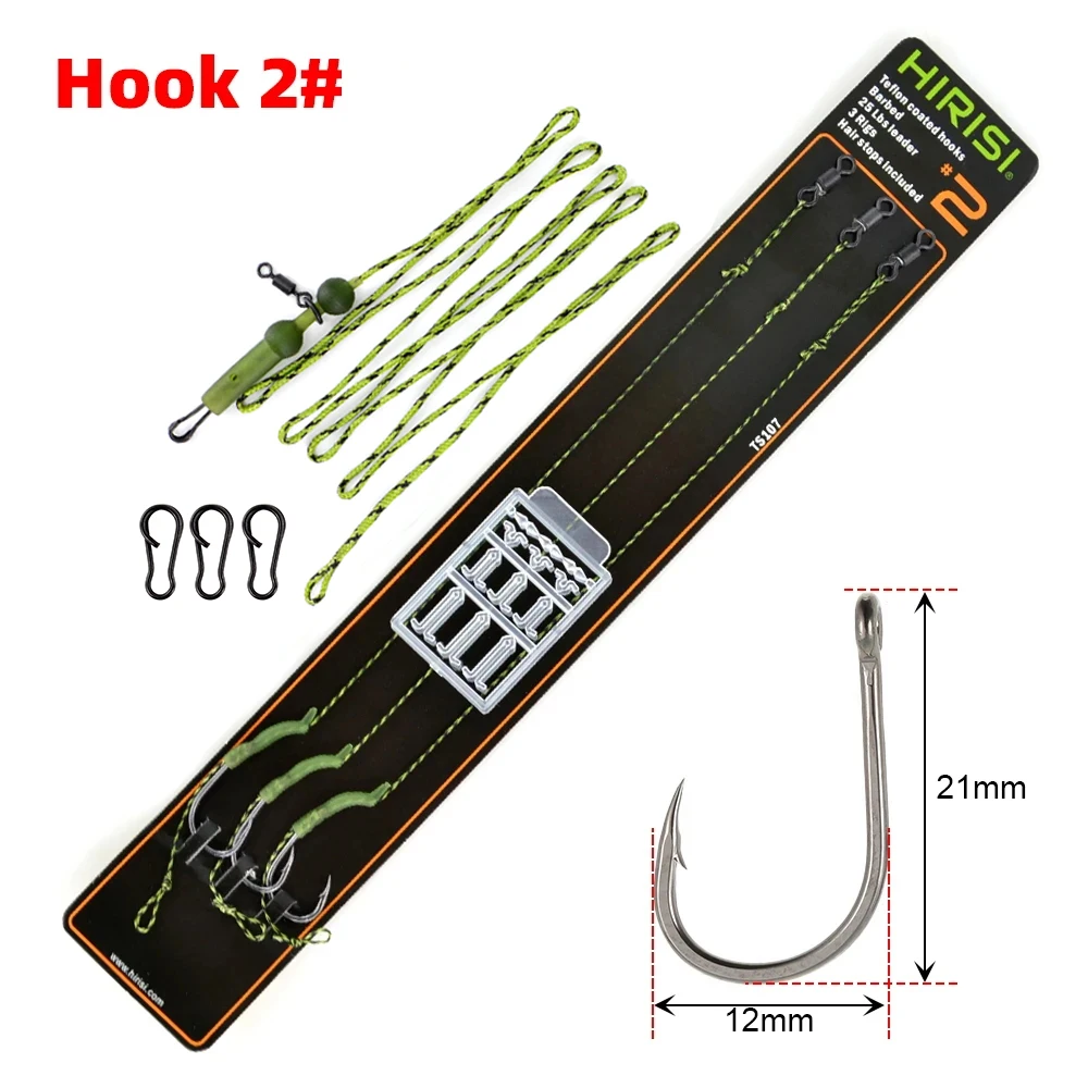 Anzuelos para carpa con tope y montaje preensamblado de boilies - imagen 5