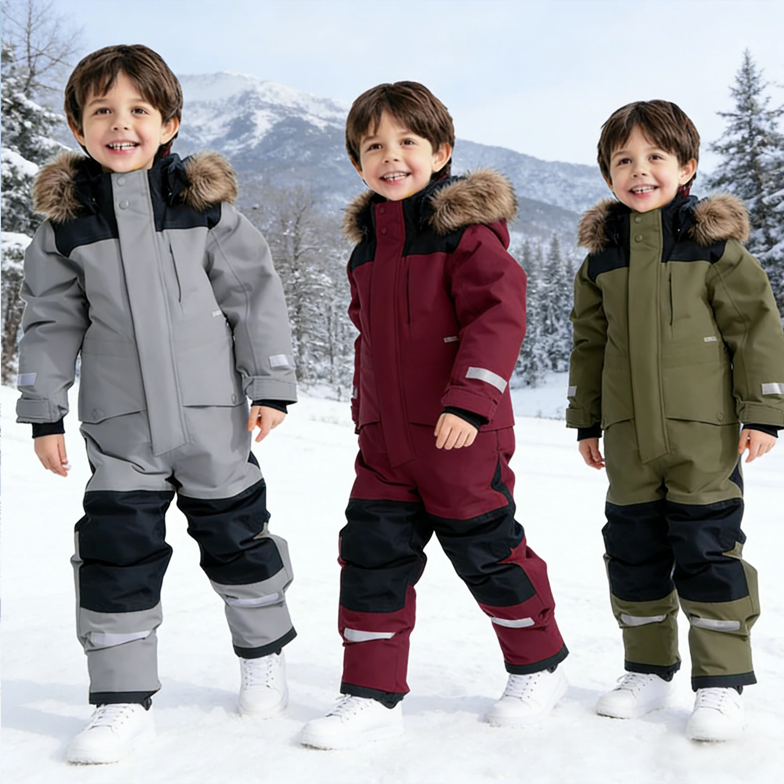 Traje de snowboard infantil resistente al viento y cálido - imagen 3